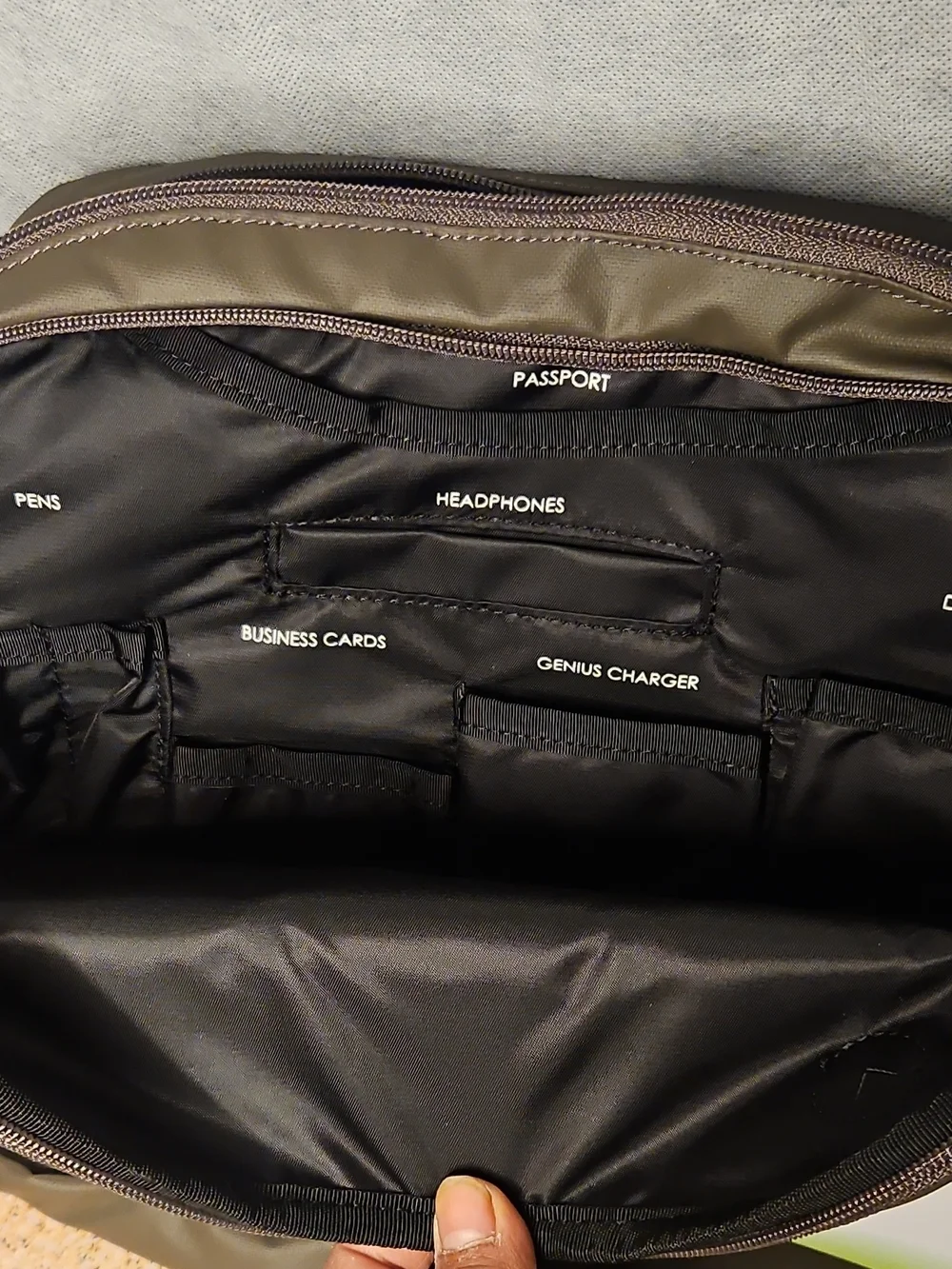 Olive Laptop Shoulder Bag for Men